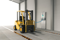 Forklift Truck with EV Charger
